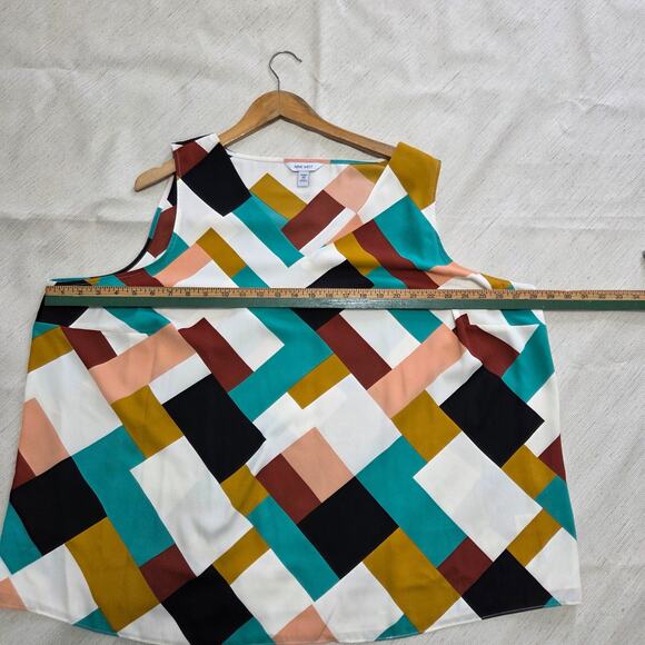 Nine West silky tank top blouse womans plus size 3X - Picture 6 of 7